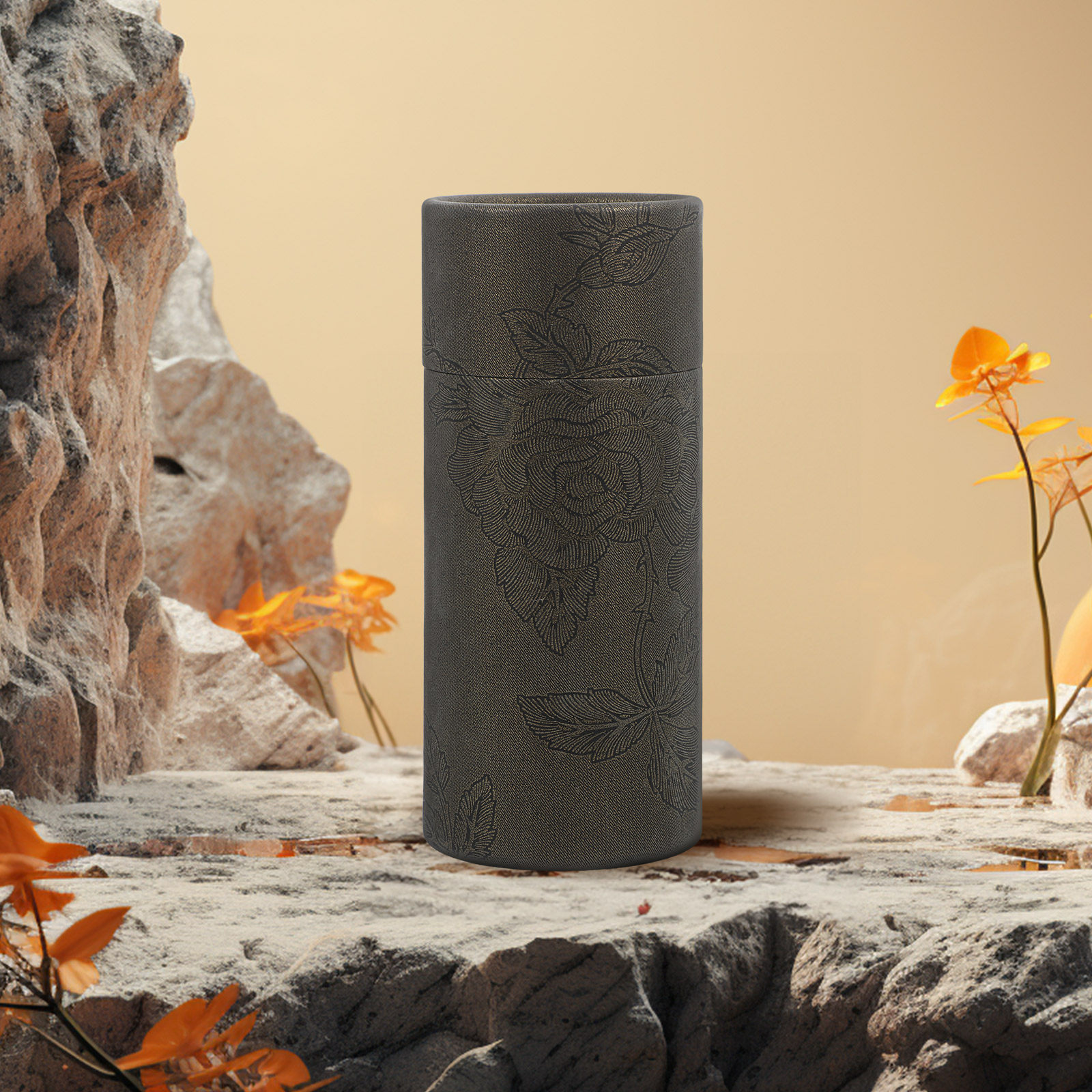 Essential Oils - 고급스러운 디자인의 원형 종이 튜브 포장